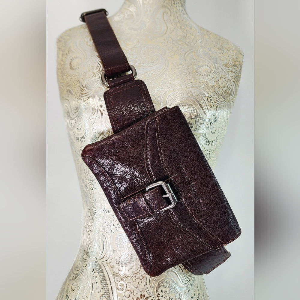 Spikes And Sparrow Leather Hip Bag, Crossbody Travel Bag